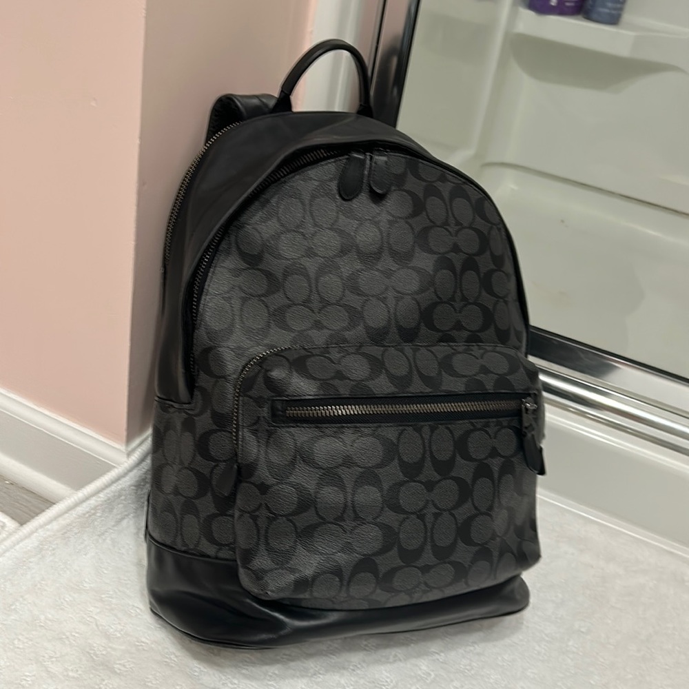 Genuine Coach barely used black and dark gray